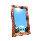 Vintage mirror ethnic wood, 60x37 cm