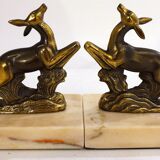 Pair of Art Deco deer book greenhouses