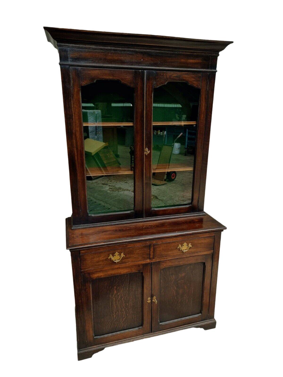 Antique china cabinet oak display cabinet English kitchen cabinet