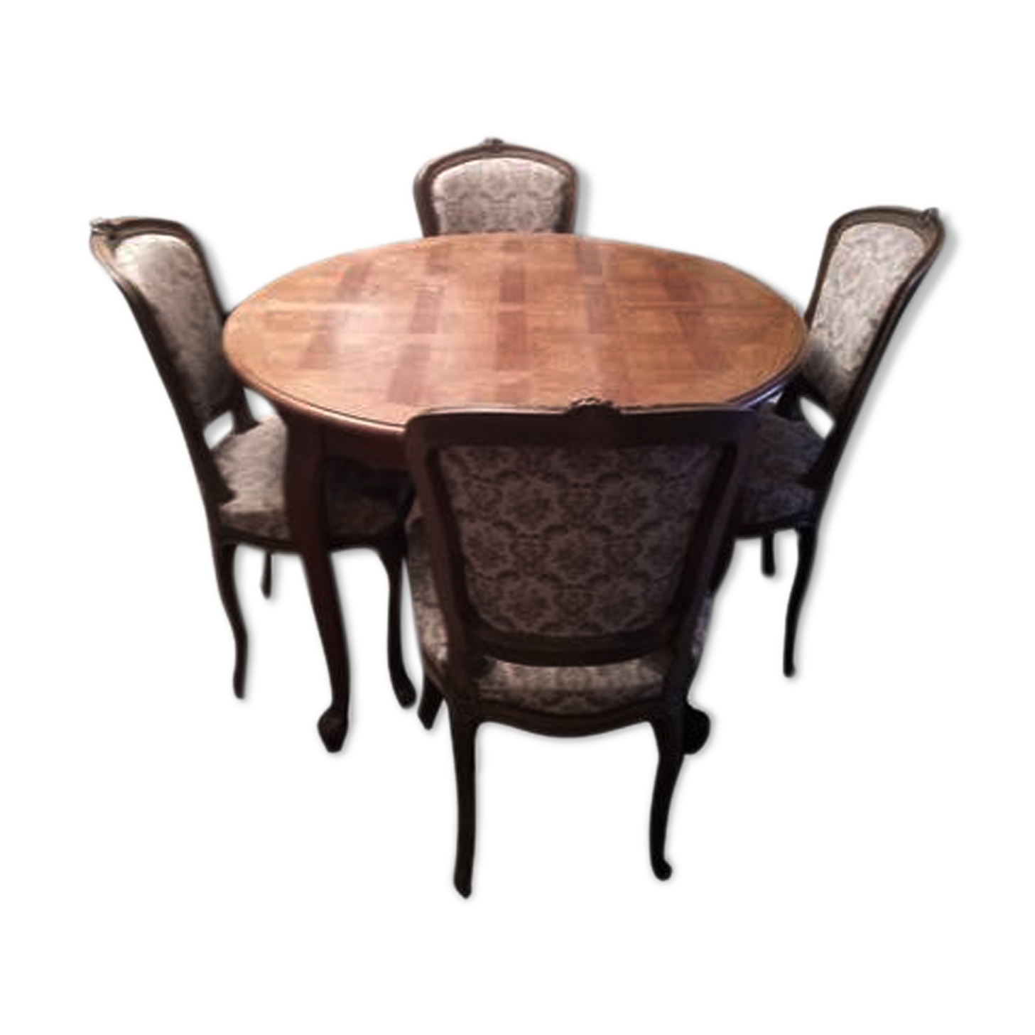Louis XV style table and 4 chairs