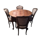 Louis XV style table and 4 chairs