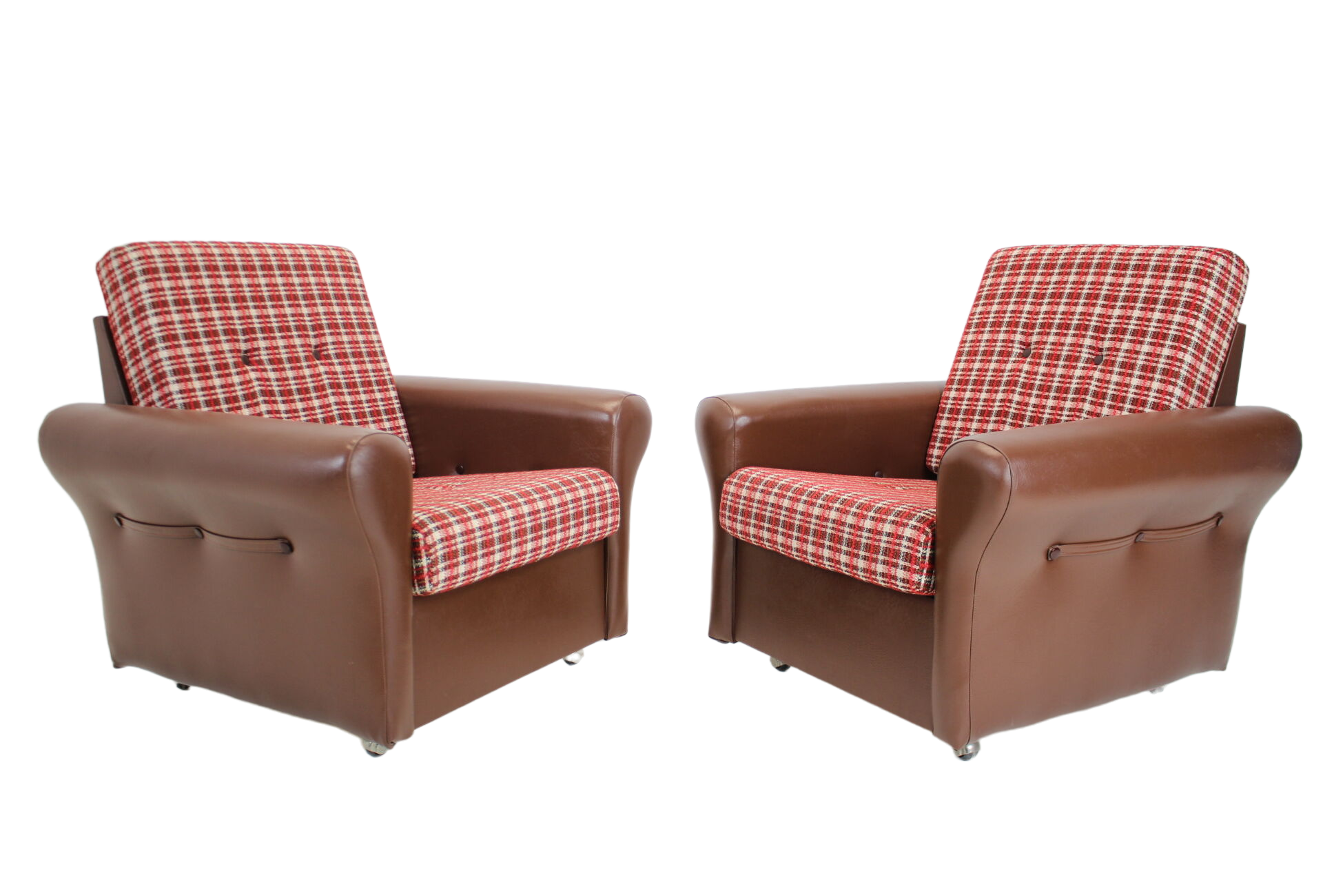 Pair of Mid-century Design Armchairs,Czechoslovakia,1960's.