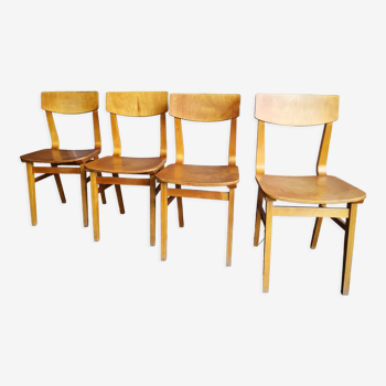 Set of 4 vintage chairs, Riga, former USSR