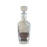 Square vintage decanter made of transparent glass