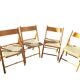 Chaises pliantes cannées