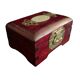 Jewel box, jade, brass, mahogany, china