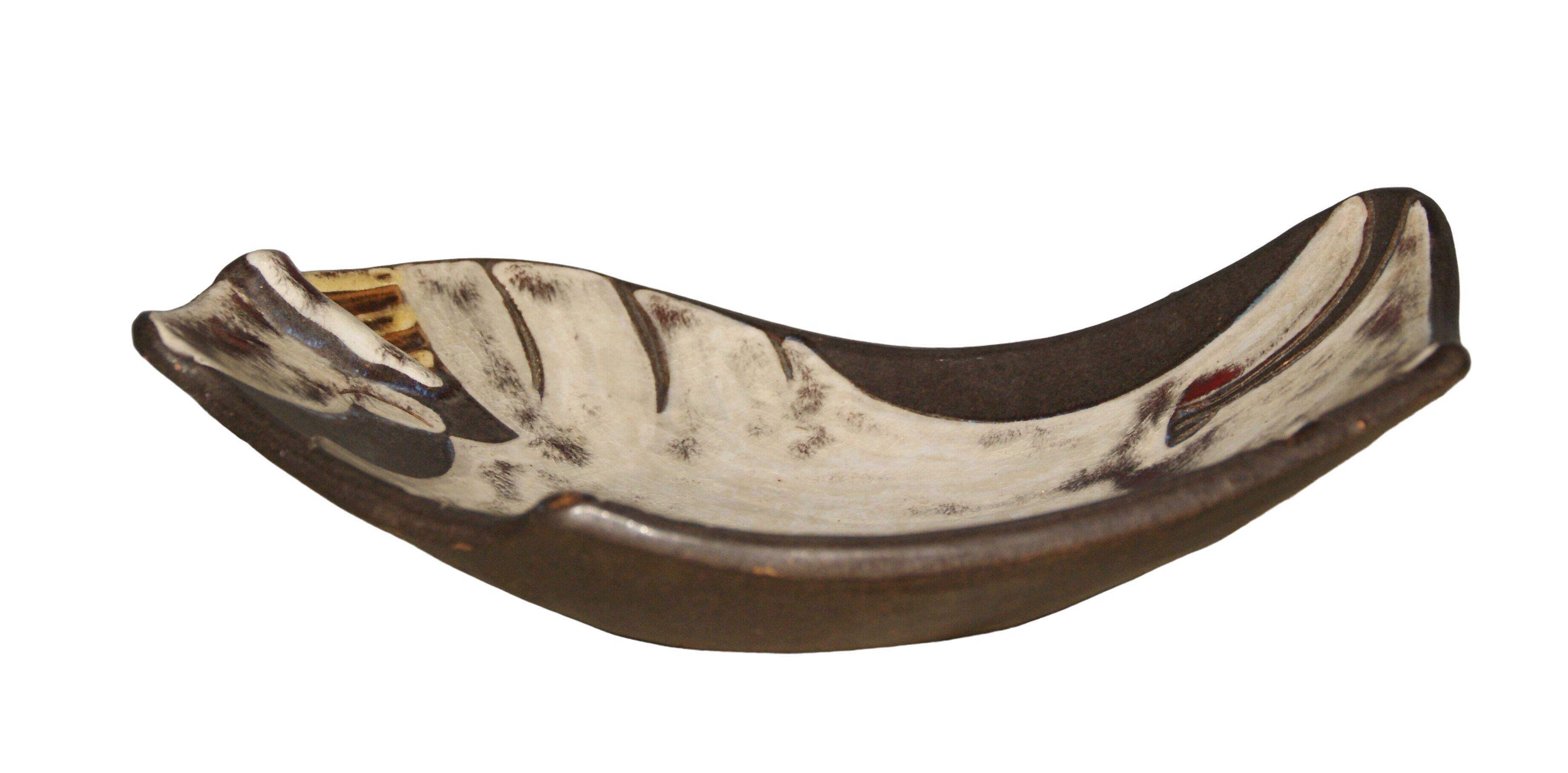 Empty Swiss ceramic pocket KOHLER BIEL pottery alpine pastures cow bell