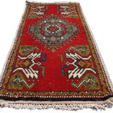 Small Vintage Turkish Rug 101x55 cm, Short Runner, Tribal, Shabby Chic
