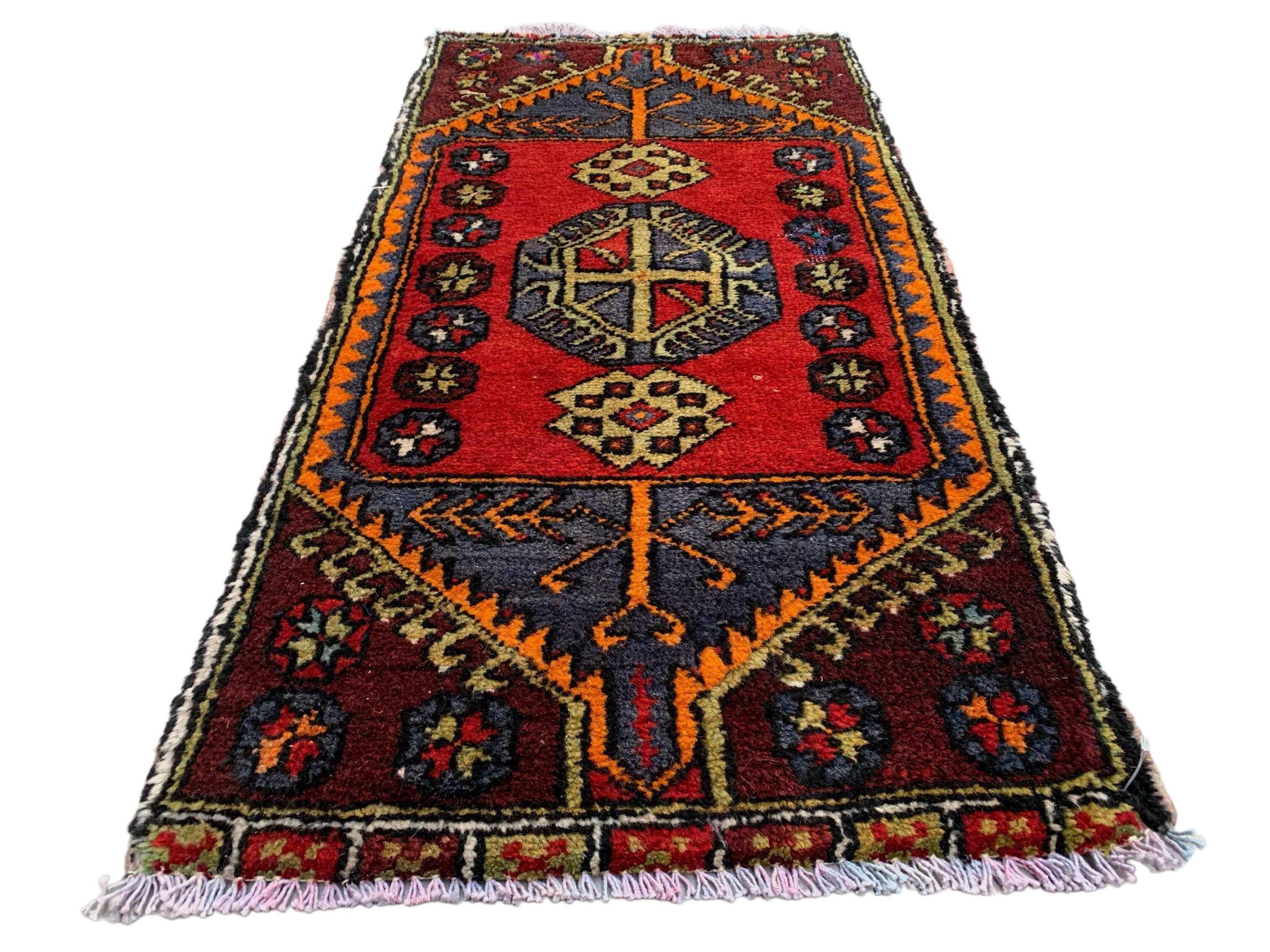Small Vintage Turkish Rug 102x52 cm, Short Runner, Tribal, Shabby Chic