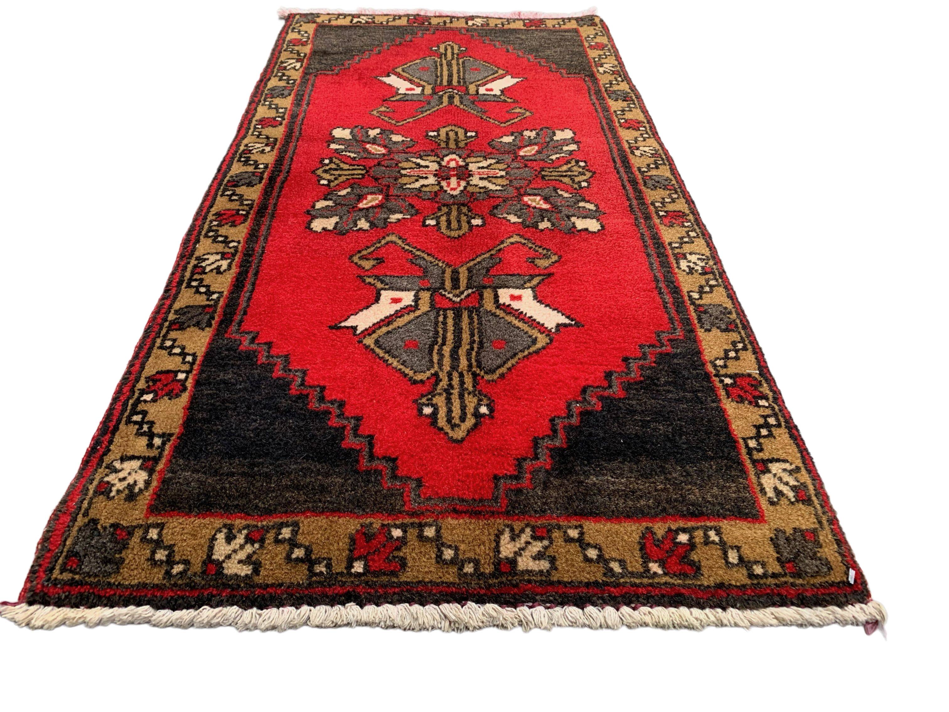 Small Vintage Turkish Rug 104x52 cm, Short Runner, Tribal, Shabby Chic