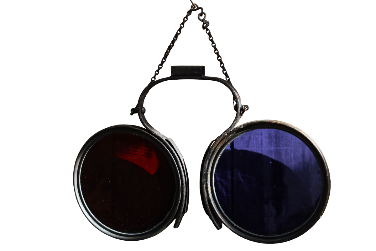 Former eyewear sign, binocles