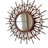 Rattan sun mirror 56cm
