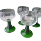 Set de 4 verres à vin d'Alsace Décor gravé Jambe balustre