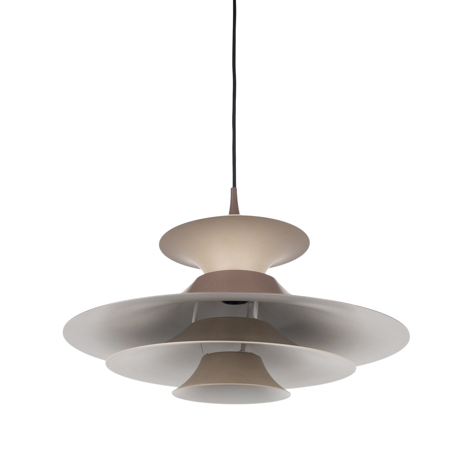 Danish vintage pendant lamp Radius by Erik Balslev, Fog og Morup, 1977