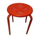 Patinated metal stool