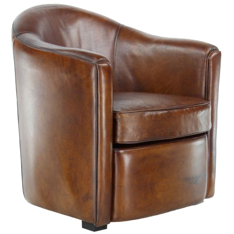 Armchair Club leather Havana Vintage Smoking room