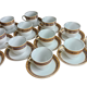 12 tasses à café en porcelaine style Empire