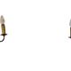 Wall lamps (the pair) in vintage bronze 70'S