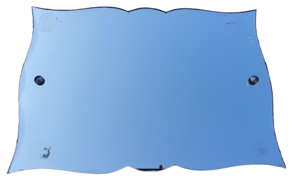 Mirror moustache Art Deco 1940 copper silver