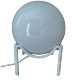 Original opaline globe lamp support metal white patinated dp 0922213