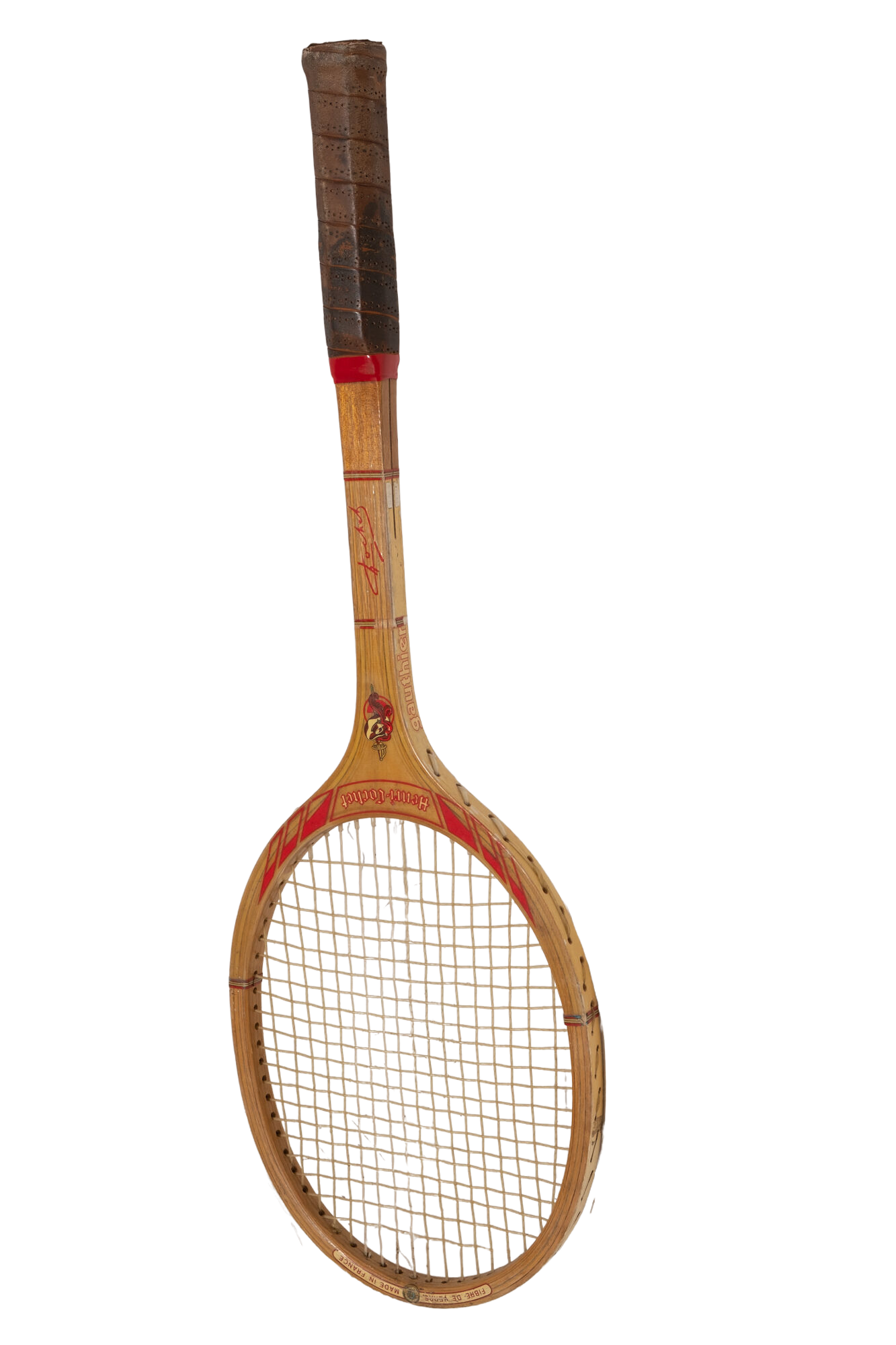 Old wooden tennis racket