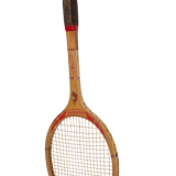 Old wooden tennis racket