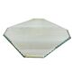 Mirror octagonal chiseled tray 24x24cm