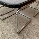 Mid-Century Modern Italian Marcel Breuer B32 Cesca Chair, 70s set of 4