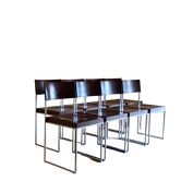 8 chaises empilables design par Enzo Berti pour Palma