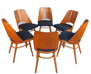 Lot de 6 chaises rénovées,