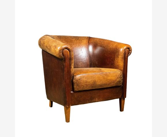 Fauteuil en cuir de mouton