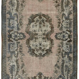 Tapis oriental surteint tissé à la main des années 1970 gris, 210 x 326 cm