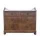 Ancienne commode en bois et marbre