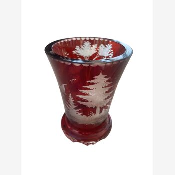 Bohemian glass vase