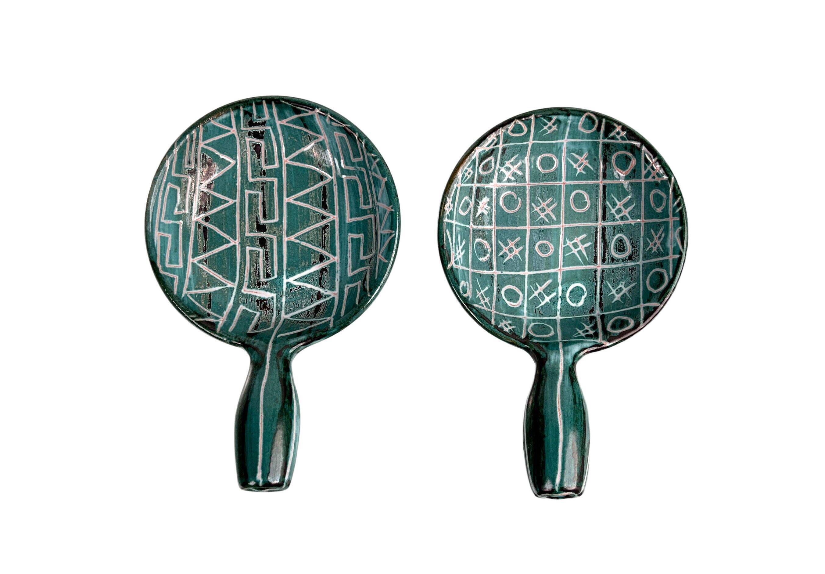 Pairs of ceramic pans by Robert Picault