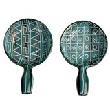 Pairs of ceramic pans by Robert Picault