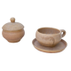 Tea cup, saucer and sugar pot Rhodaceram