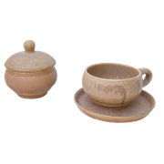 Tasse a thé, soucoupe et pot à sucre Rhodaceram