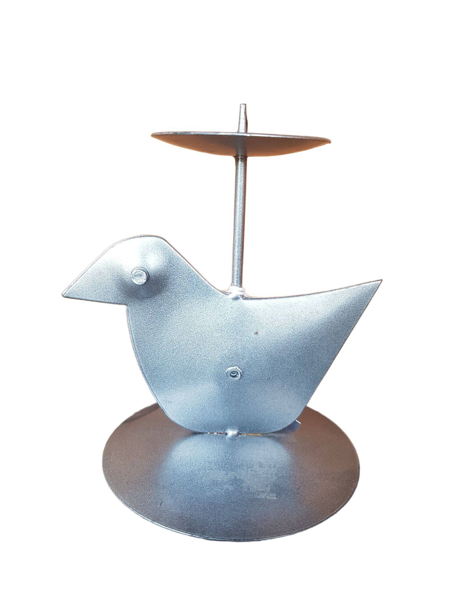 Candle holder bird metal casserole