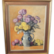 Oil on wood framed and signed Henri Merlet: flowers in vase