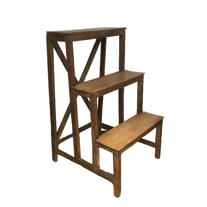 Old wooden stepladder