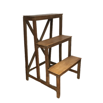 Old wooden stepladder