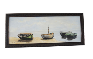 Huile sur bois encadrée et signée