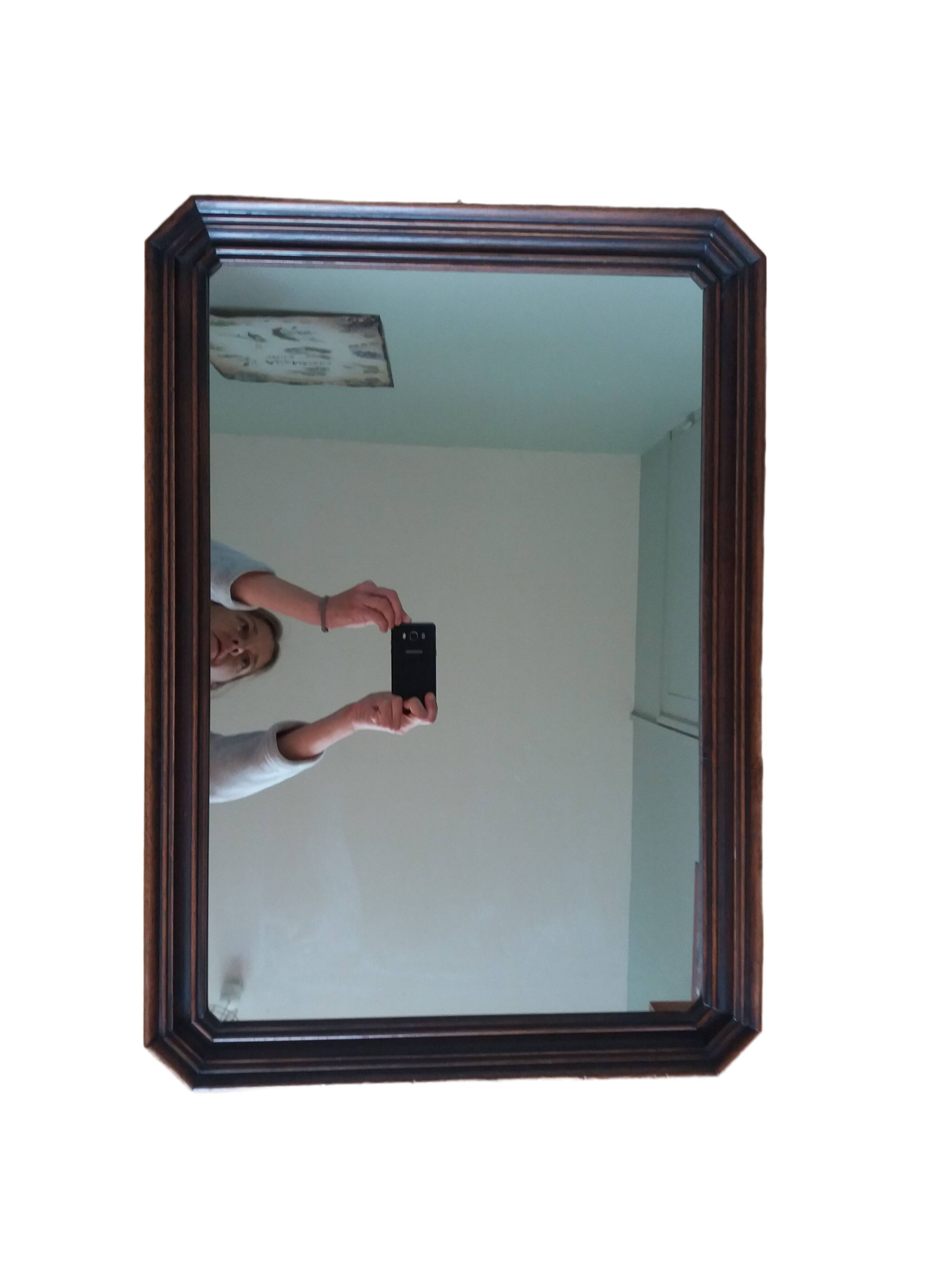 Art Deco mirror molded wood 69 x 49