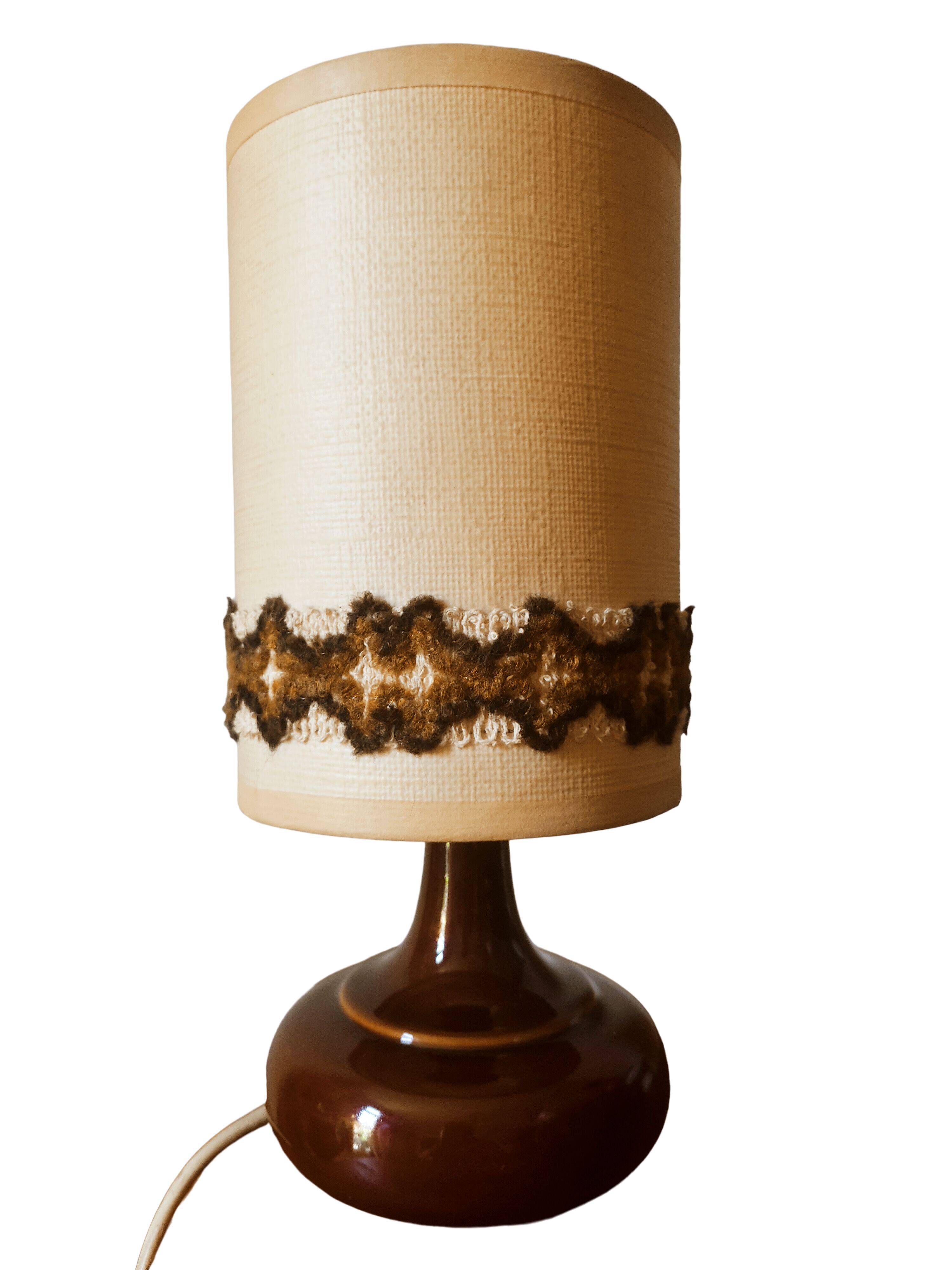 70's ceramic bedside lamp