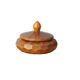 Faceted carved wooden box, vintage