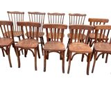 Set of 10 mismatched chairs