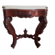 Console bois sculpté et marbre