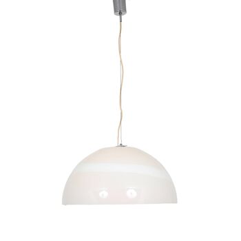 1970s glass hanging lamp by Leucos, Italy