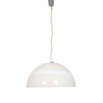 Lampe suspendue en verre des années 1970 par Leucos, Italie